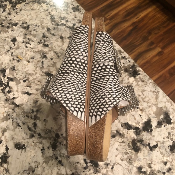 Steven New York by Steve Madden Stas Somers Gemstone Cork Footbed Sandals - Picture 5 of 10